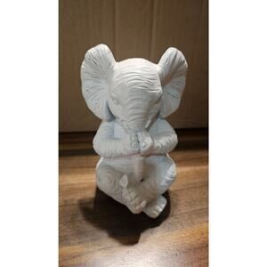 Wooden Meditating Elephant